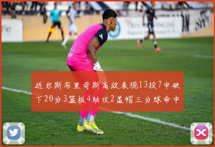 迈尔斯布里奇斯高效表现13投7中砍下20分3篮板4助攻2盖帽三分球命中率出色